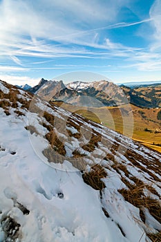 ChÃ¶rblispitz Peak and Les Reccardets Peak in the Canton of Fribourg, Switzerland