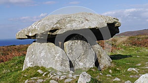 ChÃºn Quoit. Neolithic chambered tomb in Cornwall England