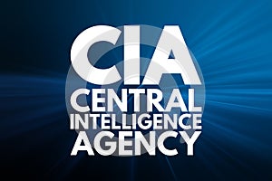 CIA - Central Intelligence Agency acronym, concept background photo