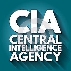 CIA - Central Intelligence Agency acronym, concept background