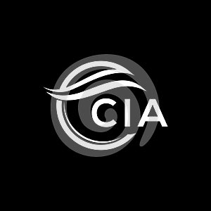 CIA letter logo design on black background. CIA creative circle letter logo concept. CIA letter design