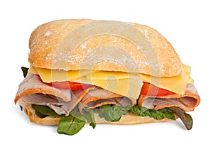 Ciabatta bread sandwich