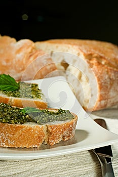 Ciabatta with pesto