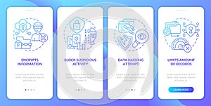CIAM pros blue gradient onboarding mobile app screen photo
