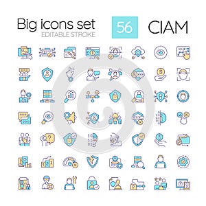 CIAM RGB color icons set photo