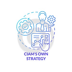 CIAM strategy blue gradient concept icon