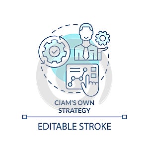CIAM strategy turquoise concept icon photo