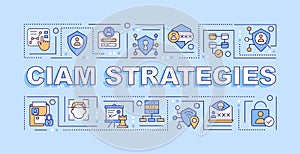 CIAM strategy word concepts light blue banner photo