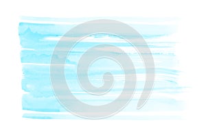 Cian blue stripe watercolor background - paper texture