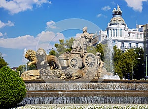 Cibeles fountain at Madrid, Spain photo