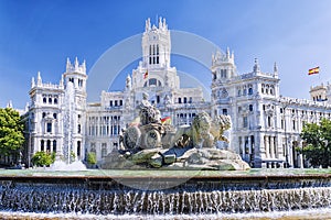 Cibeles fountain in Madrid, Spain photo