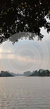 Cibinong Bogor Indonesia Agustus 2021 _beautiful lake