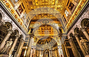 Ciborium Tomb Papal Basilica Paul Beyond Walls Rome Italy photo