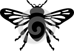 cicada Black Silhouette Generative Ai