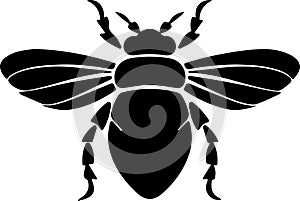 cicada Black Silhouette Generative Ai