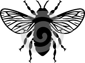 cicada Black Silhouette Generative Ai