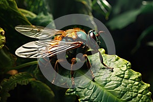 Cicada. with their transparent wings