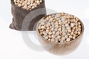Cicer arietinum - Raw Grains Of Chickpea; Legume With Important Culinary And Nutritional Qualities