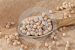 Cicer arietinum - Raw Grains Of Chickpea; Legume With Important Culinary And Nutritional Qualities