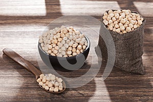 Cicer arietinum - Raw Grains Of Chickpea; Legume With Important Culinary And Nutritional Qualities