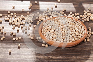 Cicer arietinum - Raw Grains Of Chickpea; Legume With Important Culinary And Nutritional Qualities