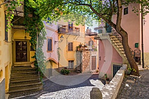 Scenic sight in Ciciliano, beautiful little town in the province of Rome, Lazio, Italy. photo