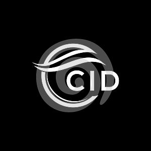 CID letter logo design on black background. CID creative circle letter logo concept. CID letter design