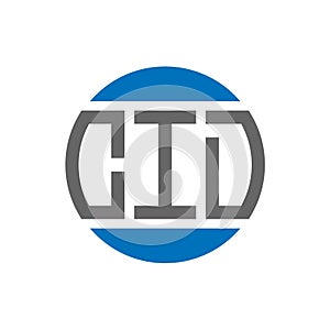 CID letter logo design on white background. CID creative initials circle logo concept.