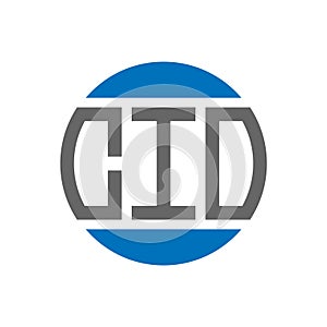 CID letter logo design on white background. CID creative initials circle logo concept