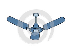 Cieling fan clipart illustration vector isolated