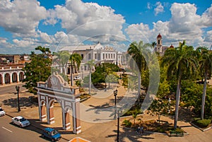 CIENFUEGOS, CUBA: Arc de Triomphe is located in Jose Marti square in Cienfuegos.