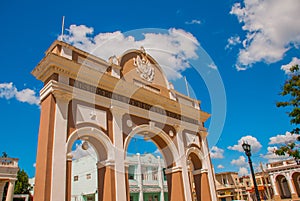 CIENFUEGOS, CUBA: Arc de Triomphe is located in Jose Marti square in Cienfuegos.