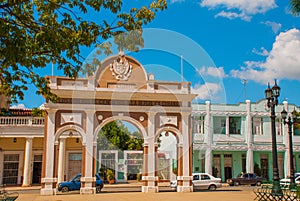 CIENFUEGOS, CUBA: Arc de Triomphe is located in Jose Marti square in Cienfuegos.