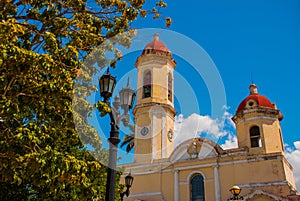 CIENFUEGOS, CUBA: Cathedral of Immaculate Conception, located on Marti square in the center of the Cuban city of Cienfuegos. Inclu