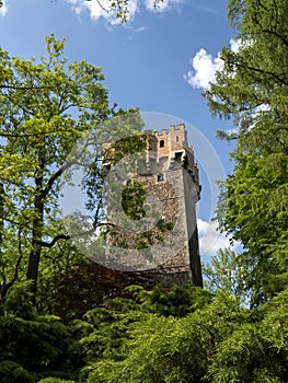 Cieszyn Poland Piast Tower a defence tower wos built of the 14th century photo