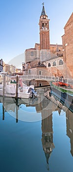 Ciew at the Church of San Giacomo from Vena Canal in Chioggia - Italy,Veneto photo
