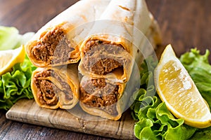 Cig Kofte Durum / Shawarma / Turkish Food