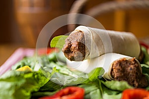 Cig kofte durum / Shawarma / Turkish food