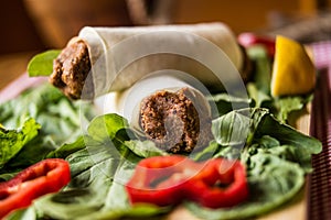 Cig kofte durum / Shawarma / Turkish food