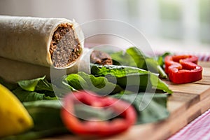 Cig kofte durum / Shawarma / Turkish food