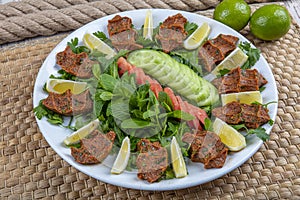 Cig kofte / Turkish Traditional Food. Traditional Turkish Raw Meat