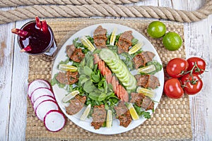 Cig kofte / Turkish Traditional Food. Traditional Turkish Raw Meat