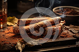 Cigar, ciggy, smoke, stogie tobacco siga cigarette unhealthy toxic alcohol risk nicotine, chemicals and additives, major