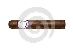 Cigar isolated with blank label and clipping path