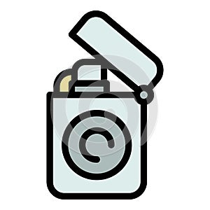 Cigar lighter icon vector flat