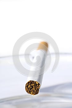 Cigarette in ash tray