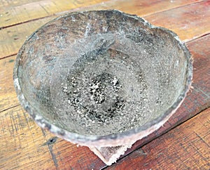 Cigarette ashtray from coconut shell