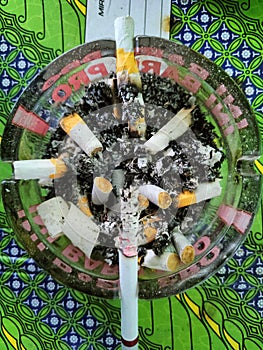 cigarette ashtray in the room