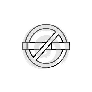 Cigarette, ban icon. Simple line, outline vector elements of quit smoking for ui and ux, website or mobile application
