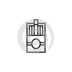 Cigarette box outline icon